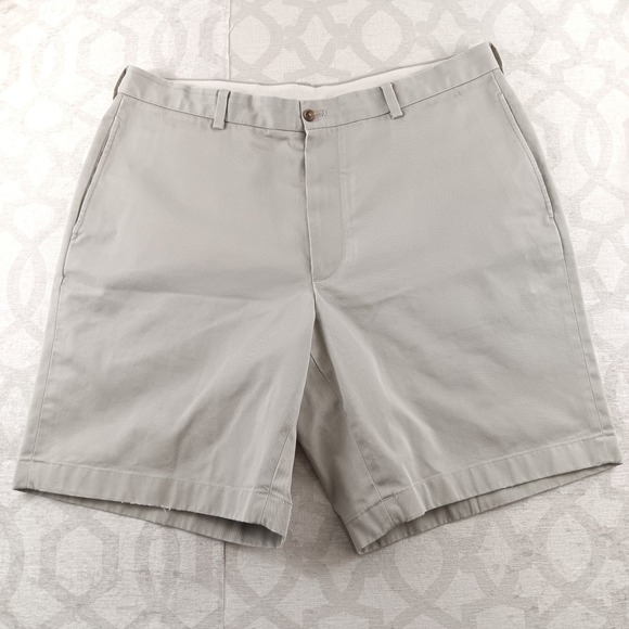 Brooks Brothers 346 Advantage Shorts Khaki Cotton Men's Size 38 - Picture 1 of 10